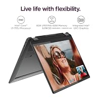 Lenovo IdeaPad Flex 5i Chromebook Plus 35,6 cm (14 Zoll) FHD+ 2-in-1-Touchscreen-Laptop (Intel Core i3-1315U, 8 GB RAM, 256 GB Speicher), Hintergrundbeleuchtung, FHD-Webcam, Chrome OS, mit Google AI – Ansicht 2