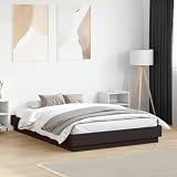 UJCHVHN Marco de cama sin colchón negro 120 x 190 cm pequeño doble, camas y accesorios, somieres de cama y camas