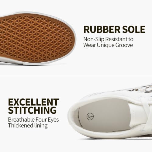 Image of yageyan Men's Low Top Canvas Walking Shoes Lace-up Fashion Sneakers Casual