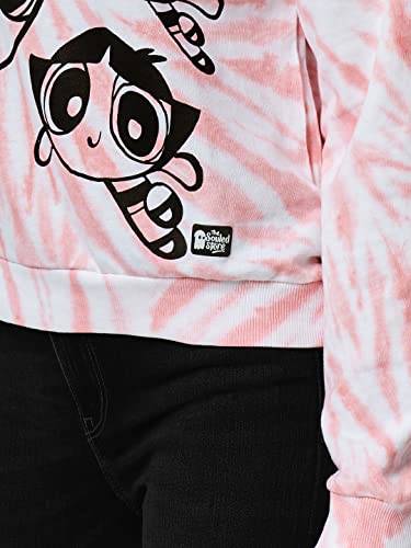 Image of The Souled Store Women Official Powerpuff Girls: Girls Rule Tie Dye Multicolored Printed Sweatshirts
