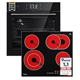 KKT KOLBE Autarkes Herdset | 60cm Einbaubackofen EB8017TFT | TFT-Touch-Display | Soft Close | 59cm Kochfeld CH5901RL | Katalyse | Pizzafunktion | Grill | Umluft | Heißluft | SET8017TFTCH59RL