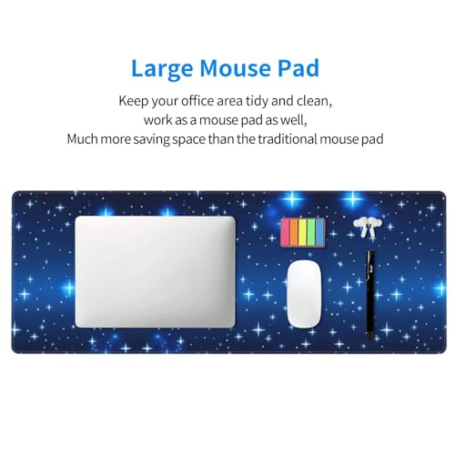 Alfombrilla de escritorio para teclado y mouse grande con diseño de estrellas 6
