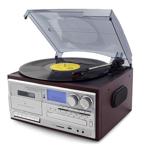 WENNEWU Tourne-Disque 9 en 1, avec Haut-Parleurs IntéGréS, Tourne-Disque Bluetooth RéTro, Platine Vintage Bluetooth 3 Vitesses, Lecteur CD, pour Le Divertissement,A - Les Beatles, Paul McCartney, John Lennon, RIngo Starr, George Harrison WENNEWU Tourne-Disque 9 en 1, avec Haut-Parleurs IntéGréS, Tourne-Disque Bluetooth RéTro, Platine Vintage Bluetooth 3 Vitesses, Lecteur CD, pour Le Divertissement,A