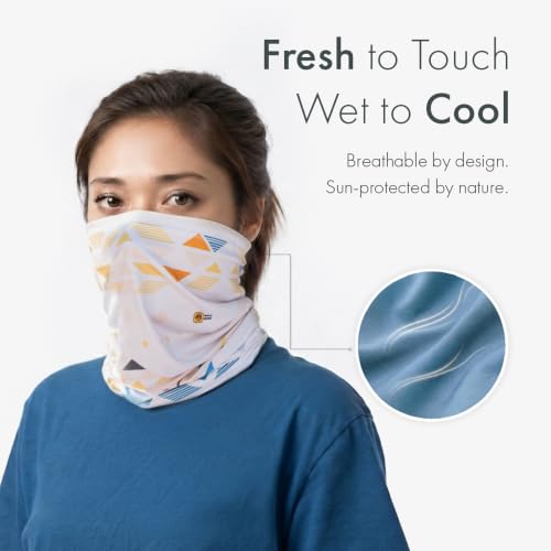 Image of Cooling Neck Gaiter for Sun Protection UPF 50+( | Ultra-soft face gaiter with moisture-wicking cooling fabric, 4-way stretch and breathable comfort gator for outdoor sports.