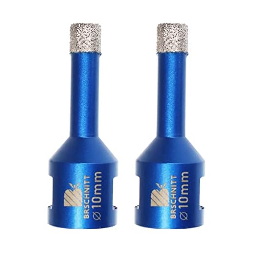 Diamant Fliesenbohrer 10mm - 2 stücke M14 Diamantbohrer Lochsäge für Fliesen Porzellan Keramik Marmor Granit Bohrungen, für Winkelschleifer