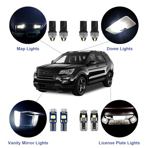Kit de 11 luces LED interiores para Ford Explorer 2011-2020 miniatura 2