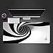 Produktbild Gaming Mauspad 90*30Cm Schwarzweiß-Whirlpool-Kunst-Mauspad Hd-Druck Gut Waschbar Mousepad Spiel Spieler Mat Gaming Art Mauspad
