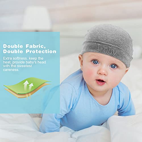 Aolso Neugeborenes Baby Mütze,8 Stück Baby Hut und Handschuhe Set, Baumwolle Baby Mütze, Baby Mütze Jungen Mädchen,Warme Babymütze für Neugeborenes-Mehrfarbig