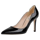 JOY IN LOVE Pumps for Women 3.5' Stiletto High Heels Pointy Toe Pumps Shoes Black 8US