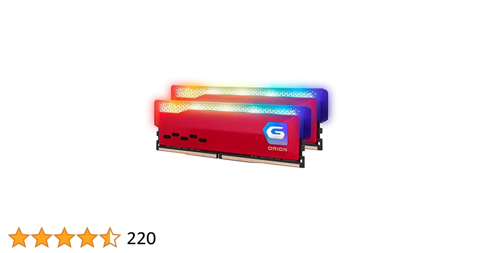 GeIL Orion RGB DDR4 RAM, 32GB (16GBx2) 3600MHz 1.35V XMP2.0