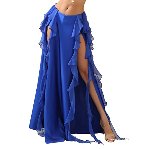 ROYAL SMEELA Jupe de Danse du Ventre en Chiffon Costume Oriental Sexy pour Femme Danseuse Adulte