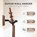 Bandpop Guitar Wall Mount - Black Walnut Guitar Hanger with 5pcs Picks for Acoustic, Electric, Bass, Banjo, Mandolin