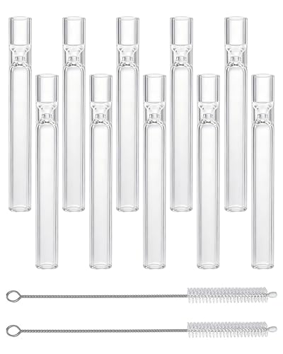 Image of 10 Pcs Borosilicate Glass Tubes 4 Inch (10 cm), Thick Glass Blowing Tubes, 2mm Wall Heat Resistant for Lab Experiments DIY Projects Industrial Use, Acid Alkali Resistant, Transparent