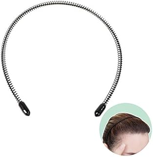 Men's Slicked Back Headband, Outdoor Sports Fashion Pigtail Hair Band/Never Paint-shedding Metal Head Buckle Clip for Mens Long Hair, Braid and other Hair Styles - Small Spring