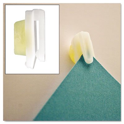 Advantus 01220 StikkiCLIPS- Plastic- White- 20/Pack