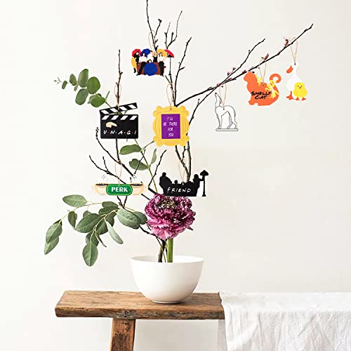 25Pcs Friend Novelty Wood Christmas Ornaments Friend Wood Decor Tv Show Theme Pendant Hanging Embellishments Holiday Decorations With Ropes For Birthday Party Favor Supplies #TOP6