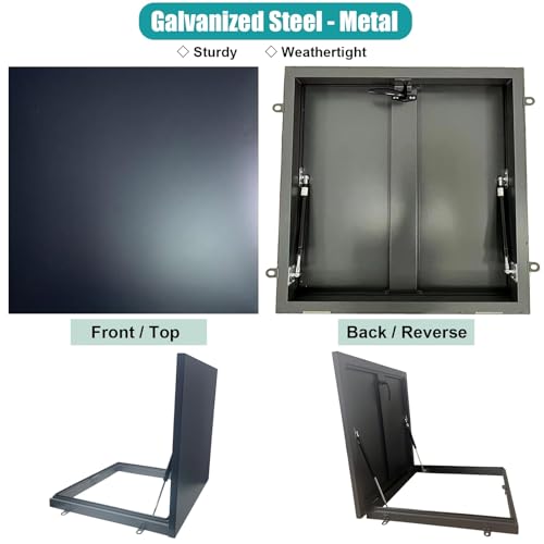 Puerta de acero galvanizado y tapa de salida de sótano transitable 6