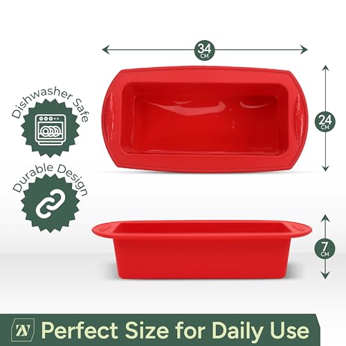 Zuvo - 2 Pack Silicone Loaf Tins – 2lb Non-Stick Bread Pans for Baking, Great for Cakes, Banana Bread, Meatloaf – Oven, Freezer, Microwave & Dishwasher Safe, Black - Image 2