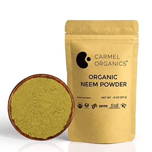 Carmel Organics Organic Neem Leaves Powder | 8 Oz Or 0.5 Lb | Usda Certified | Non Gmo #TOP14