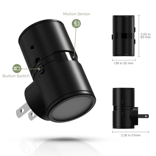 L LOHAS LED Motion Sensor Night Light, Mini Motion Activated Night Lights Plug into Wall, Rotating Motion Sensor Light Indoor, Amber-3000K-5000K, 10%-50%-100% Lumen, Hallway Bedroom Stairway, 2 Pack by L LOHAS LED - Used condition - Image 7