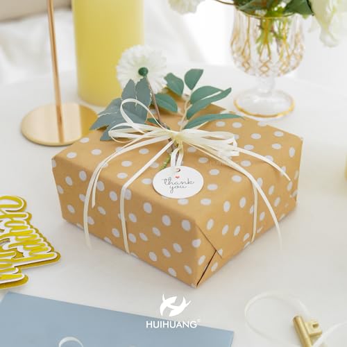 HUIHUANG Ivory Satin Ribbon 1/8 inch x 100 Yards Roll Ribbon Thin Small Satin Double Faced Ribbons for Crafts Gift Wrapping Wedding Invitation Card DIY Bows(Beige/Ivory) by HUIHUANG - Image 4