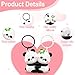 donciety Couple Keychain, Matching Keychains Valentines Day Cute Couple Gifts for Girlfriend Boyfriend Couples Matching Keychain (Hug Panda)