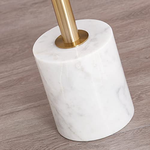 Small Clear Acrylic End Table, Marble Base Gold Leg Modern Nightstand by LIKENOW - Used condition - Image 7