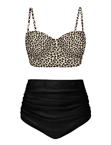 Lilosy Bikini-Set Mit Kordelzug – Hohe Taille, Spaghettiträger, 2-teilig