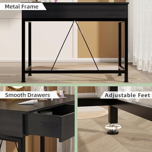 Escritorio pequeño de computadora con cajones - 31% de descuento