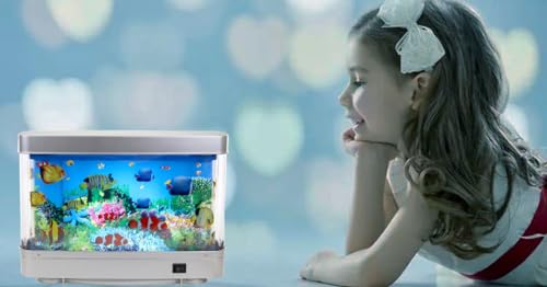 Lightahead LA-85111-70 Artificial Aquarium: Fascinating Moving Pictures Of Fish In Tank Decorative Sensory Aquarium Lamp Virtual Ocean In Motion thumb #8