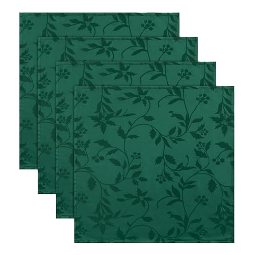 4 servilletas de tela navideñas joybest 20 x 20 pulgadas verde miniatura 1
