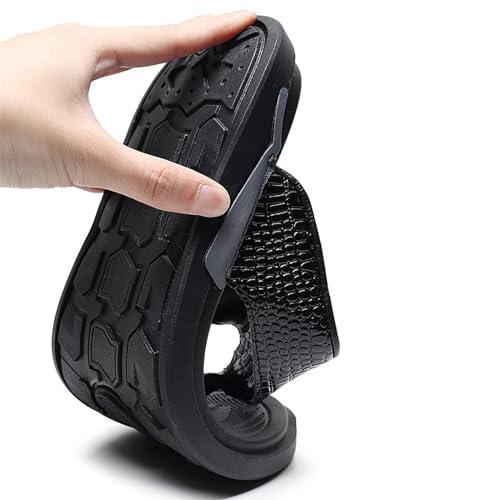 Tongs en cuir pour hommes confortables et antidérapantes d'été