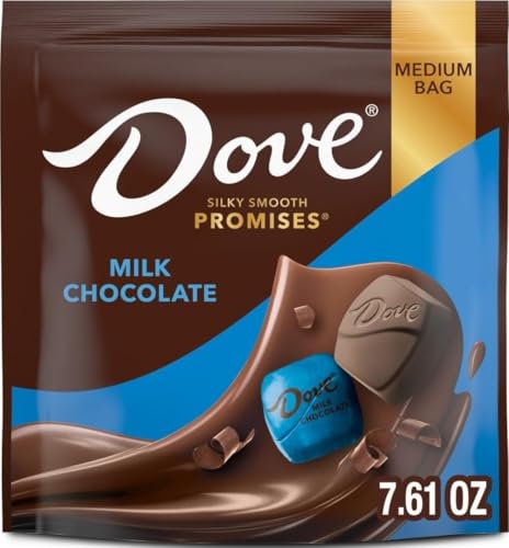 DOVE Milk Chocolate Candy, Individually Wrapped Chocolate, 7.6 Ounce Bag