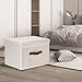 TYEERS Foldable Storage Boxes with Lids 5 Pack Fabric Storage Bins with Lids, Closet Organizers for Clothes Storage, Room Organization, Office Storage, Toys - Beige