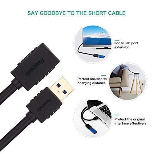 Ruaeoda Usb 3.0 Extension Cable 2Ft, 2 Pack Usb Power Extension Cable Superspeed Type A Male To Female Usb Extension Cord Compatible With Xbox,Usb Flash Drive, Card Reader,Hard,Drive,Keyboard,Printer #TOP4