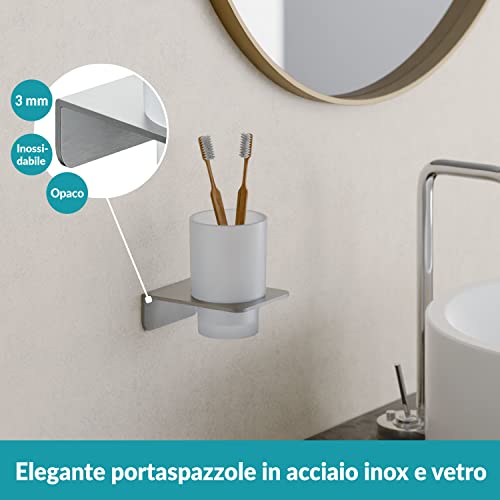 WEISSENSTEIN Portaspazzolino da Parete Adesivo