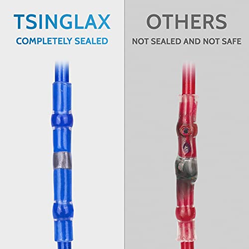 Tsinglax 420PCS Solder Seal Wire Connectors, Heat Shrink Butt Connectors, Waterproof and Insulated Electrical Butt Terminals, Butt Splice for Automotive Marine Boat - Thumbnail 5