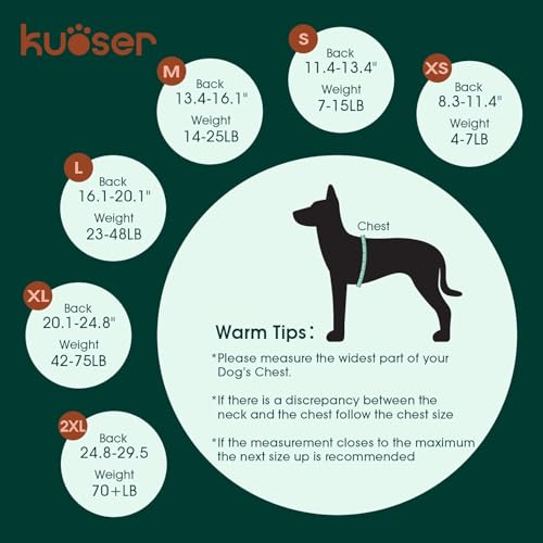Image of Kuoser Dog Surgery Recovery Suit, Pet Recovery Suit for Dogs Female Male Spay Neuter, Anti-Licking Dog Surgical Onesie for Abdominal Wounds Skin Issues, Dogs Bodysuit Cone E-Collar Alternative, L