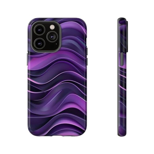Coque iPhone 14 Pro Max motif vague violette pour un style élégant au quotidien