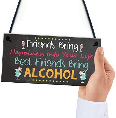 RED OCEAN Funny Sign For Home Bar Man Cave Pub Bar Funny Alcohol Beer Gin Gift For Best Friend