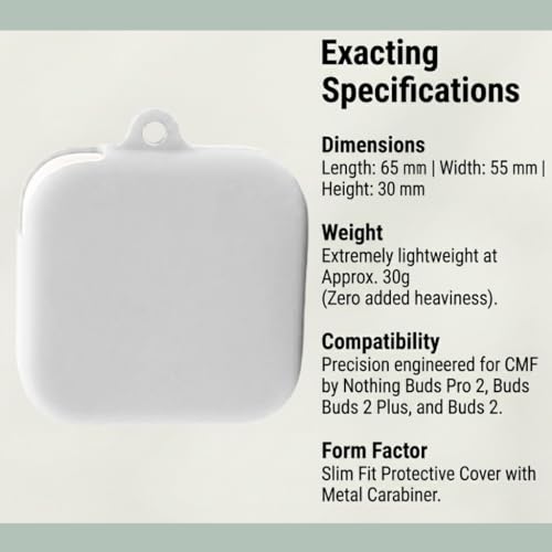 Image of SHISHVIKA Case Cover Compatible for CMF by Nothing Buds Pro 2 / Buds 2 Plus /Buds 2 (White, S - Pin)