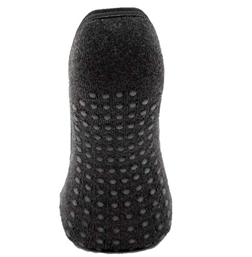 HOBBY TRENDY Yoga Socks Non Slip Ideal for Yoga Pilates Barre Fitness Sticky Toe Grip Great as Slippers Too (Gray, 4)