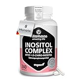 Inositol Complex (8 Monate) 240 Kapseln, Myo + D Chiro-Inositol mit Folsäure, Chrom & Vitamin B6, Vegan, Optimalen Verhältnis, Hormonbalance, Ohne Zusätze, Deutsche Qualität, Vitamaze