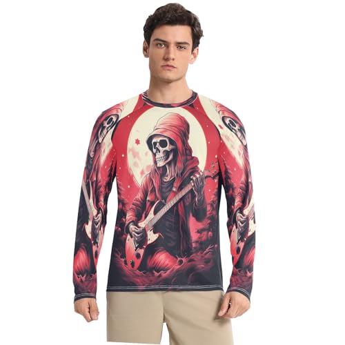 Rash Guard Homme Manches Longues idéal pour la Pêche et le Running au Soleil