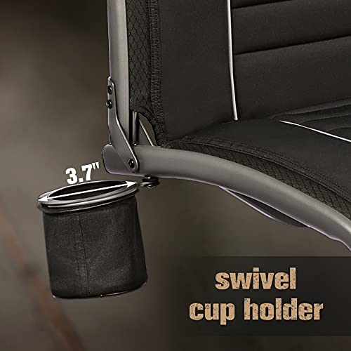 Ever Advanced Hunting Chair For Blinds With 4 Adjustable Legs, 360 Degree Silent Swivel Hunting Seat For Outdoor, Fishing, Support 300Lbs, Black #TOP6