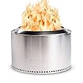 Solo Stove Yukon 2.0, 27 Inch Smokeless Fire Pit with Removable Ash Pan - Wood Burning Portable Stainless Steel Outdoor Fireplace, Stainless Steel, Ideal for 6 or More People, 38 lbs