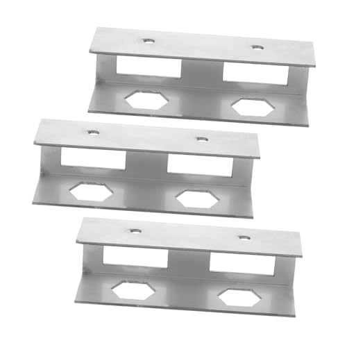 HOMSFOU 3pcs Under Desk Laptop Shelf Bracket Metal Holder for Space-Saving Storage Compatible Laptops Easy to Install Finish