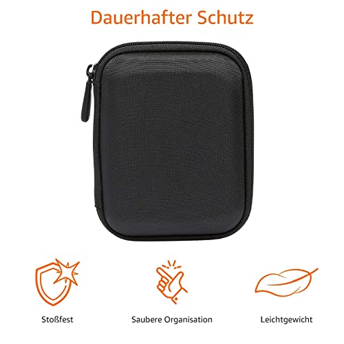 Amazon Basics Festplattentasche, 13.2 x 10.5 x 3.8 cm, Schwarz