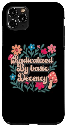 Radicalized By Basic Decency Retro Flowers Mushrooms Colors X}zP[X iPhone 11 Pro Max p