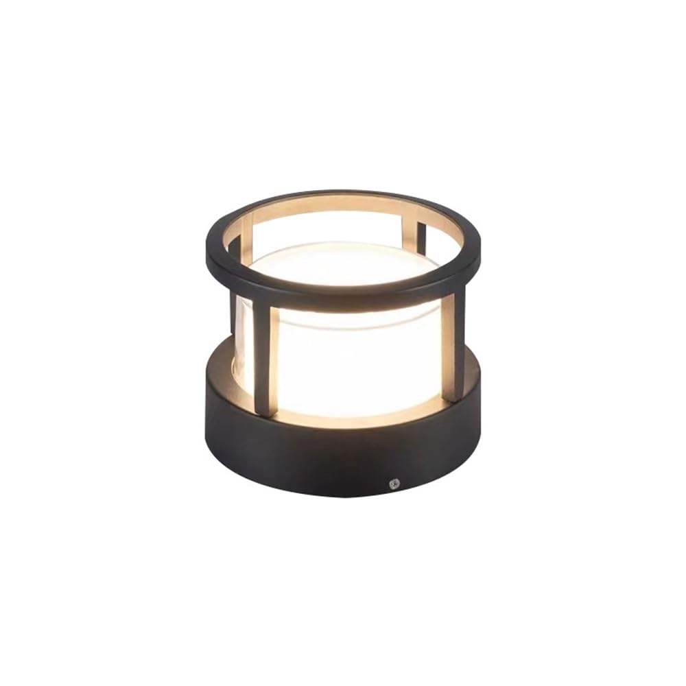 Lampe de pilier d'extérieur étanche E27 avec abat-jour carré en acrylique pour clôture